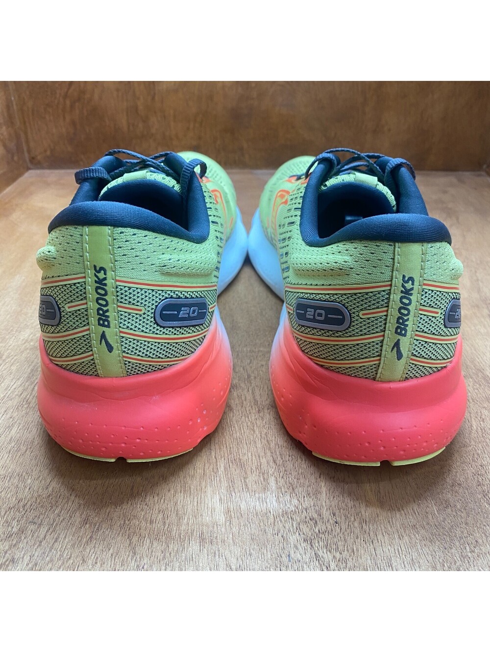 Brooks Glycerin 20 Running Shoes Mens Size 12 D Lime Orange Sneakers 1103821D725 - Picture 3 of 15